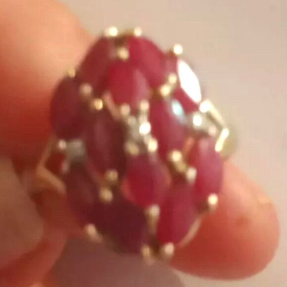 14k Ruby and diamond ring size 8 - Picture 4 of 4